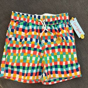 Cat & Jack Multicolor Checkered Swim Shorts